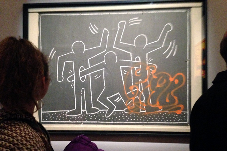 Haring subway chark art